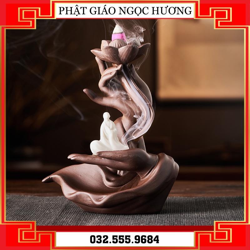 Lư Hương Chảy Ngược Gốm Sứ, Lư Hương Thiền Thiền, Lư Hương Trầm Hương - Thác khói trầm hương phong thủy