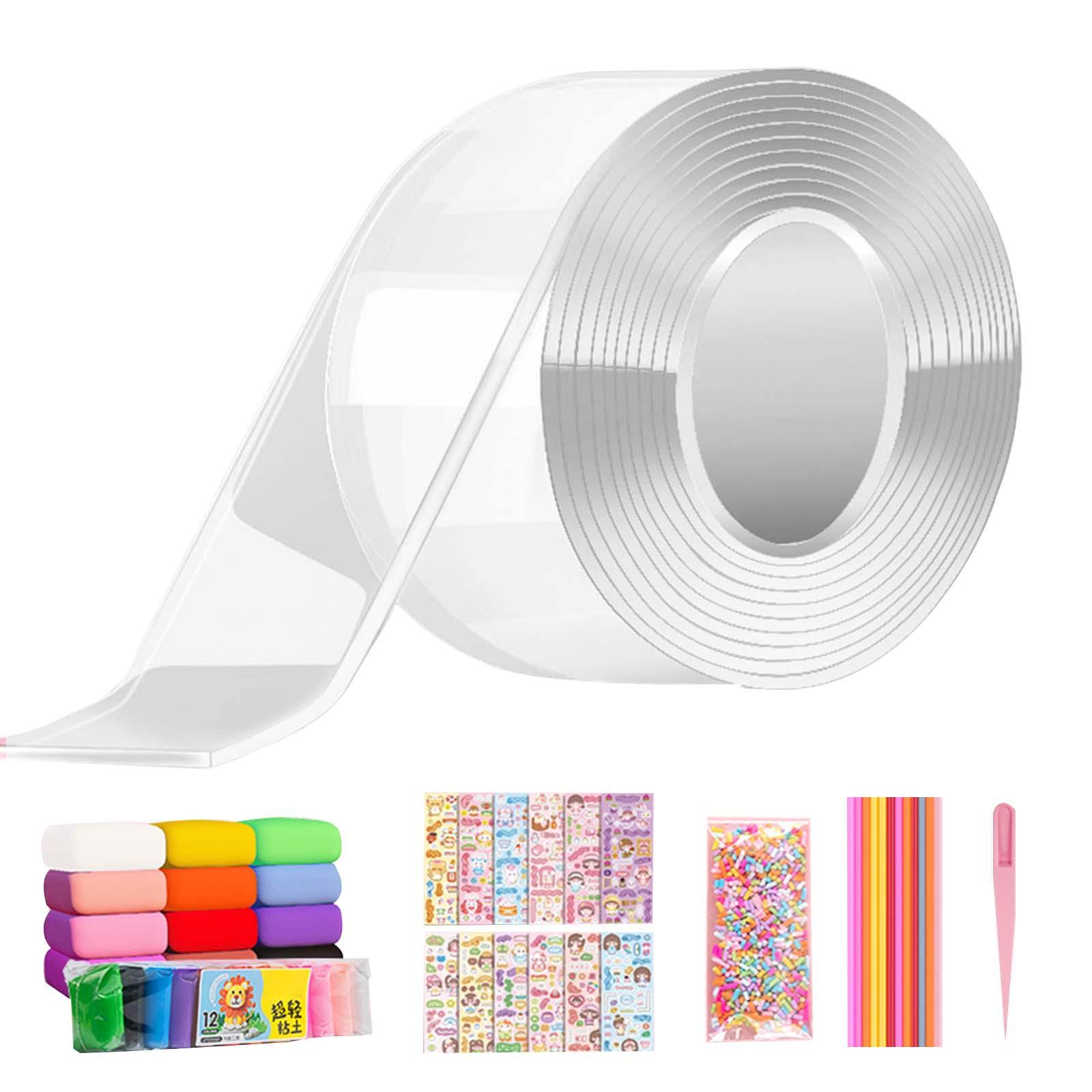 Clear with Stickers Double Sided Removable for Classroom DIY Craft