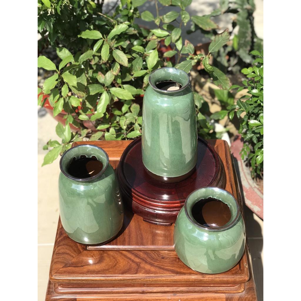 Bộ Ba Bình Bát Trang Trang Trí Cấm Hoa Decor