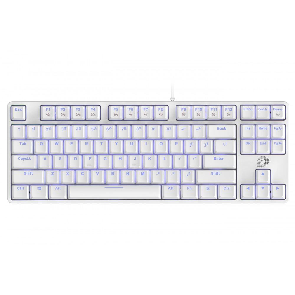 Bàn Phím Cơ Gaming EK87 White (ICE-BLUE LED, Blue/ Brown/ Red D switch) - Hàng Chính Hãng