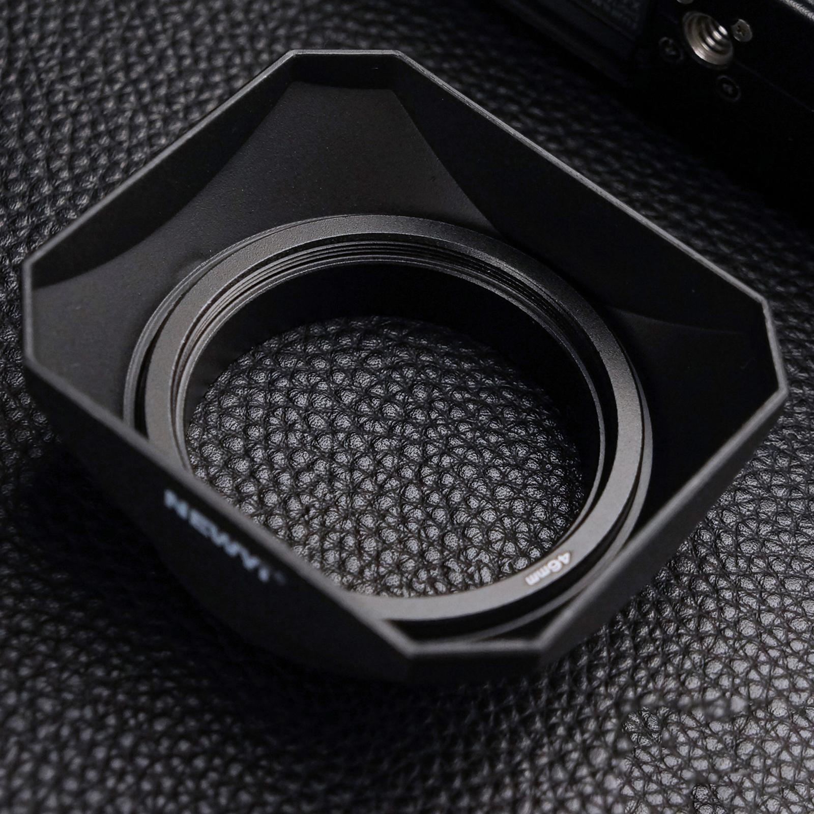 Square Lens Shade with Screw Mount for DSLR Mirrorless Camera 55mm