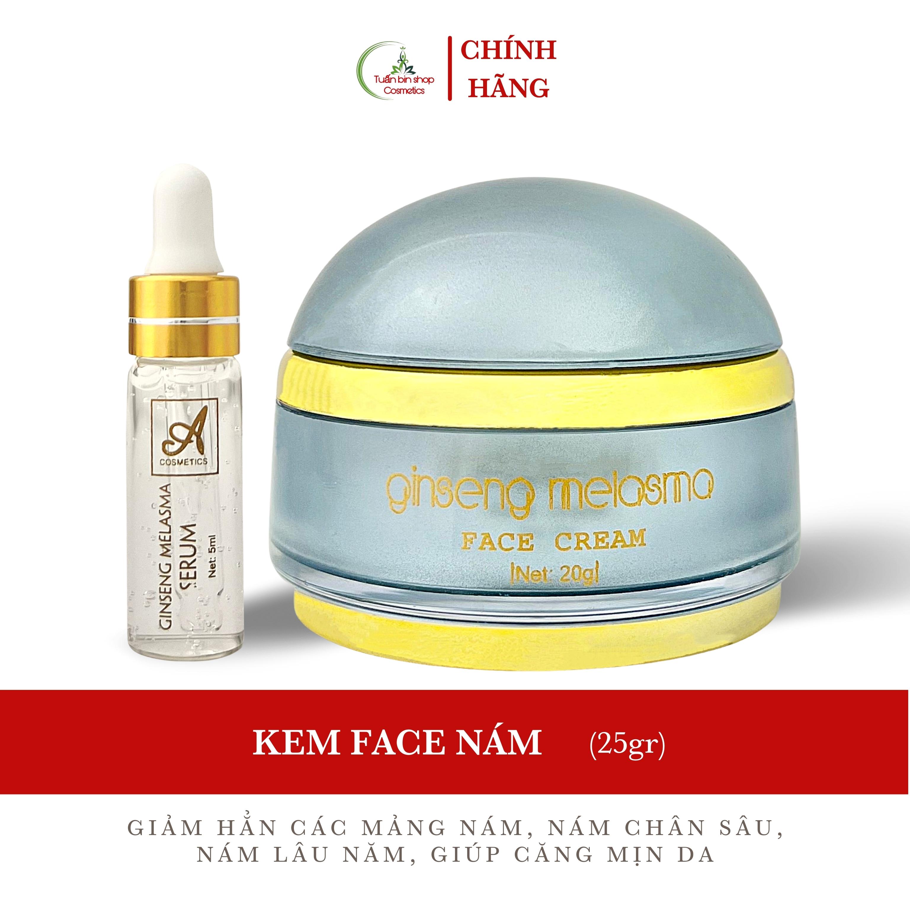 Kem nám tàn nhang Acosmetics, face nám nhân sâm, dưỡng trắng da mặt 25g