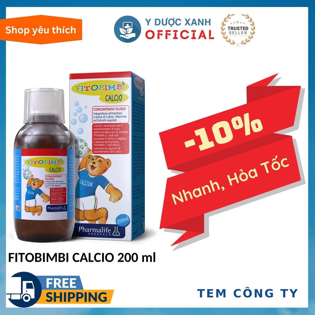 FITOBIMBI CALCIO, 200 ml, Siro hỗ trợ tăng chiều cao cho bé, trẻ em của Ý - Y Dược Xanh