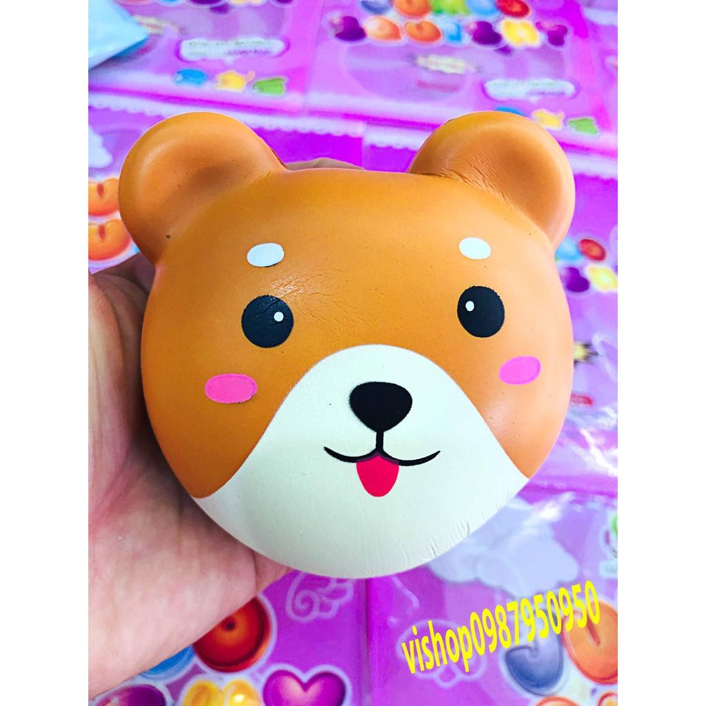 ĐỒ CHƠI SQUISHY MẶT GẤU VÀNG LÈ LƯỠI mã UED1 GZIPPER