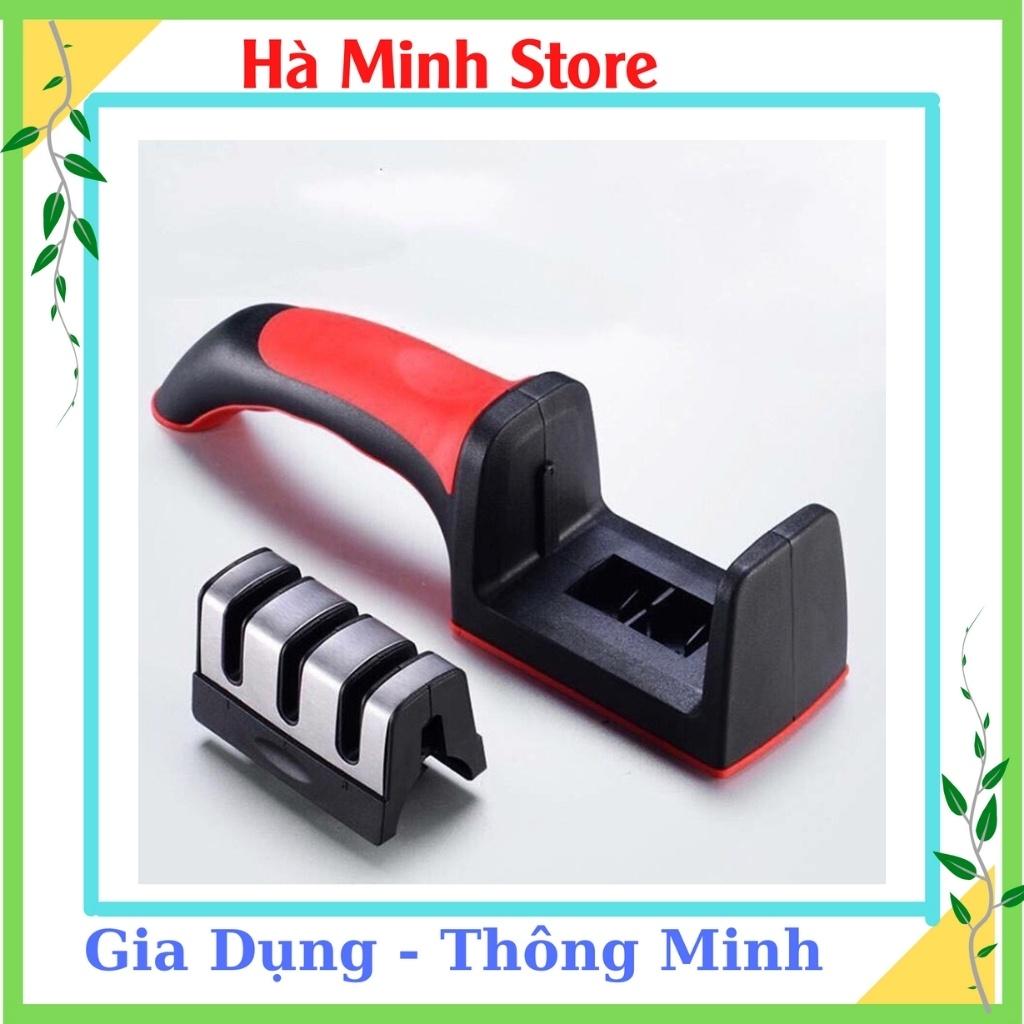 Dụng Cụ Mài Dao Cầm Tay Siêu Nhanh Siêu Sắc Trong 5 Giây, 3 Cấp Độ Tiên lợi - Mài Dao 3 Lưỡi Inox Gia Dụng Hà Minh