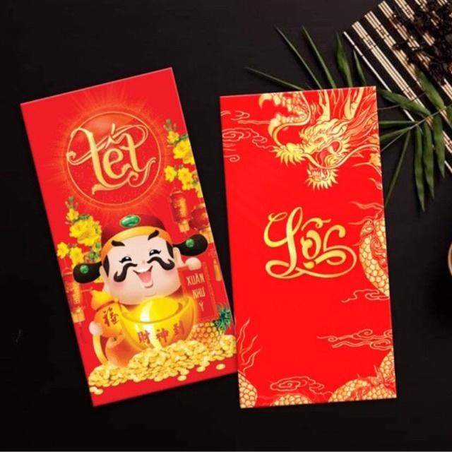 Sỉ 500 Bao Lì Xì Tết 2022 Xuân Nhâm Dần Mẫu Đẹp Chất giấy C150