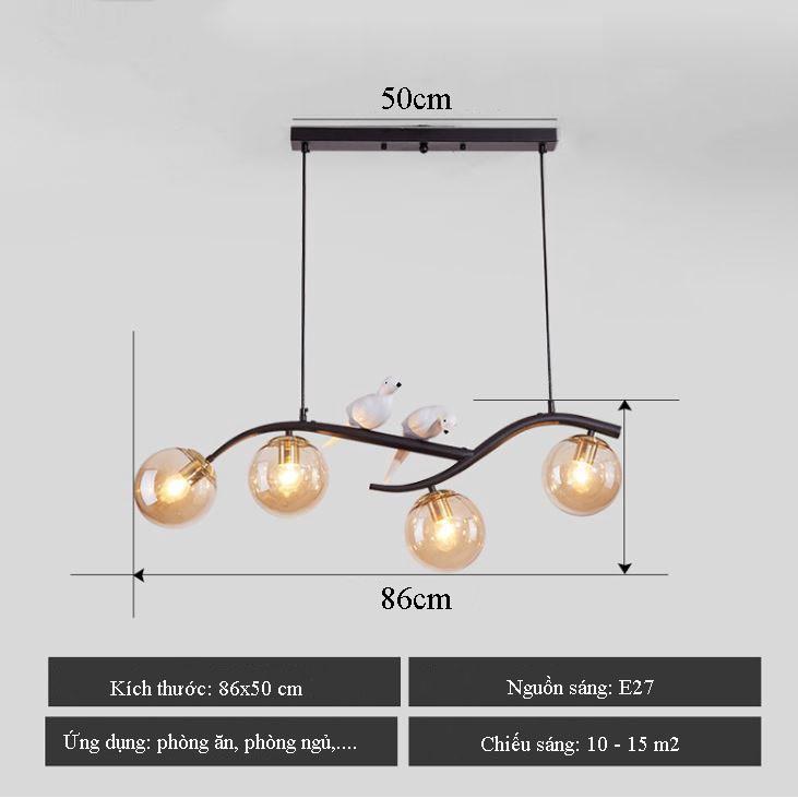 Đèn thả SERVE cao cấp, hiện đại trang trí nhà cửa sang trọng, đẳng cấp - Tặng kèm bóng đèn đầy đủ.