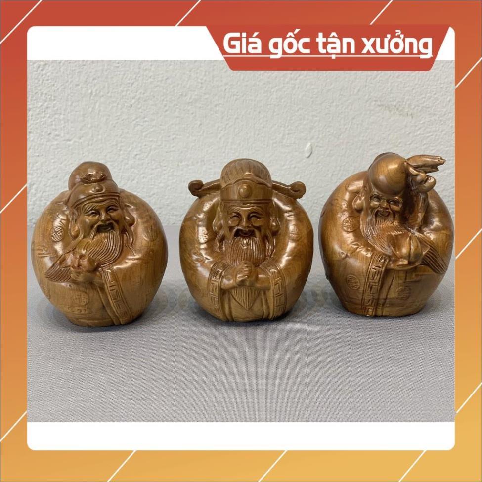 gỗ Tượng gỗ mini để ÔTÔ-Tượng tam đa Phúc-Lộc-Thọ