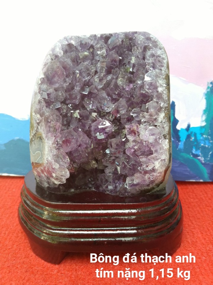 Bông Đá Thach Anh Tím Tự Nhiên Loại A - Đá Phong Thủy