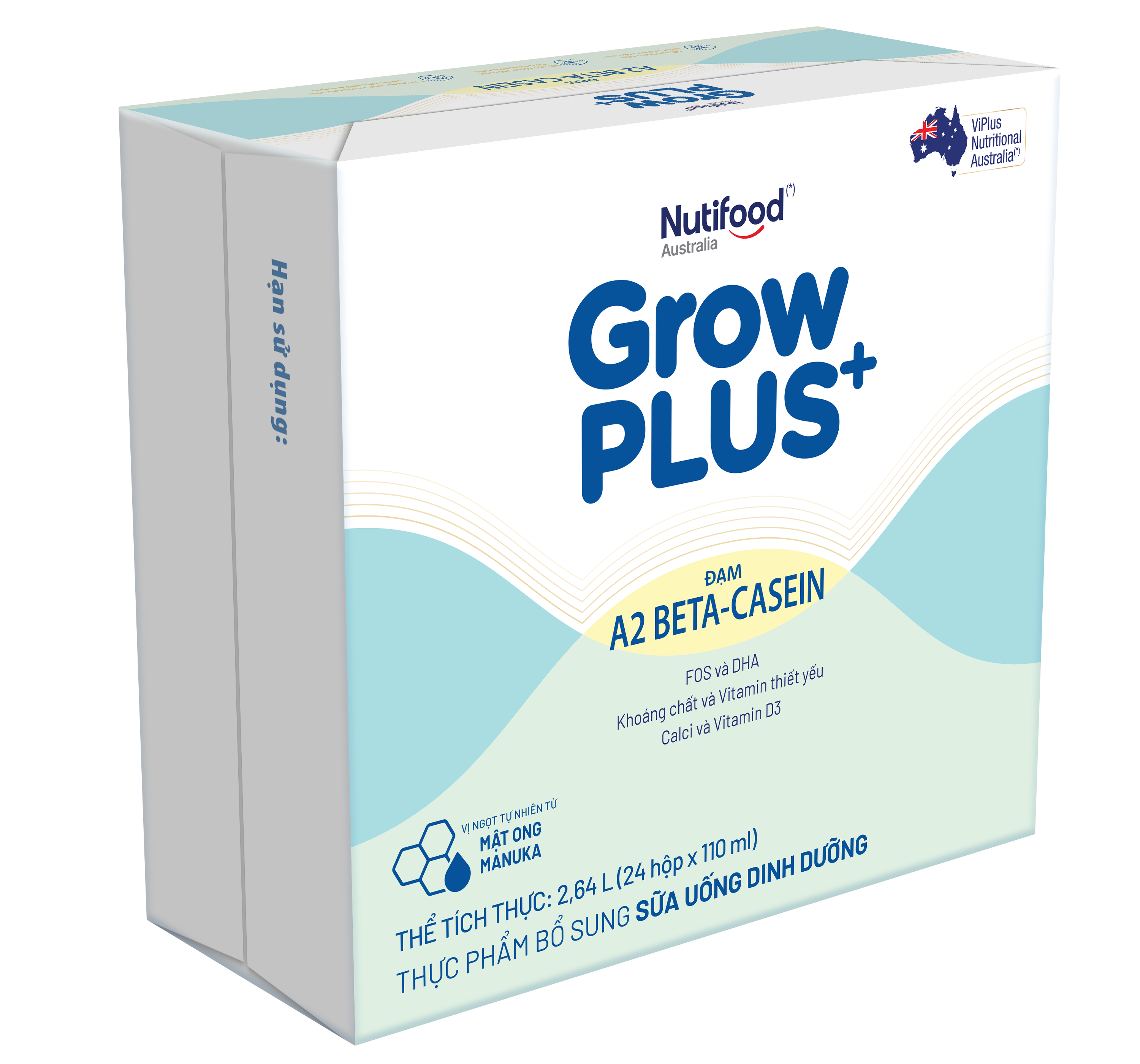 Thùng Sữa uống dinh dưỡng GrowPLUS+ A2 Beta-casein (24 Hộp x 110ml)