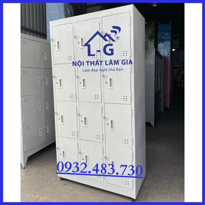 Tủ sắt hồ sơ locker văn phòng 12 cửa sơn tĩnh điện _LGTD12