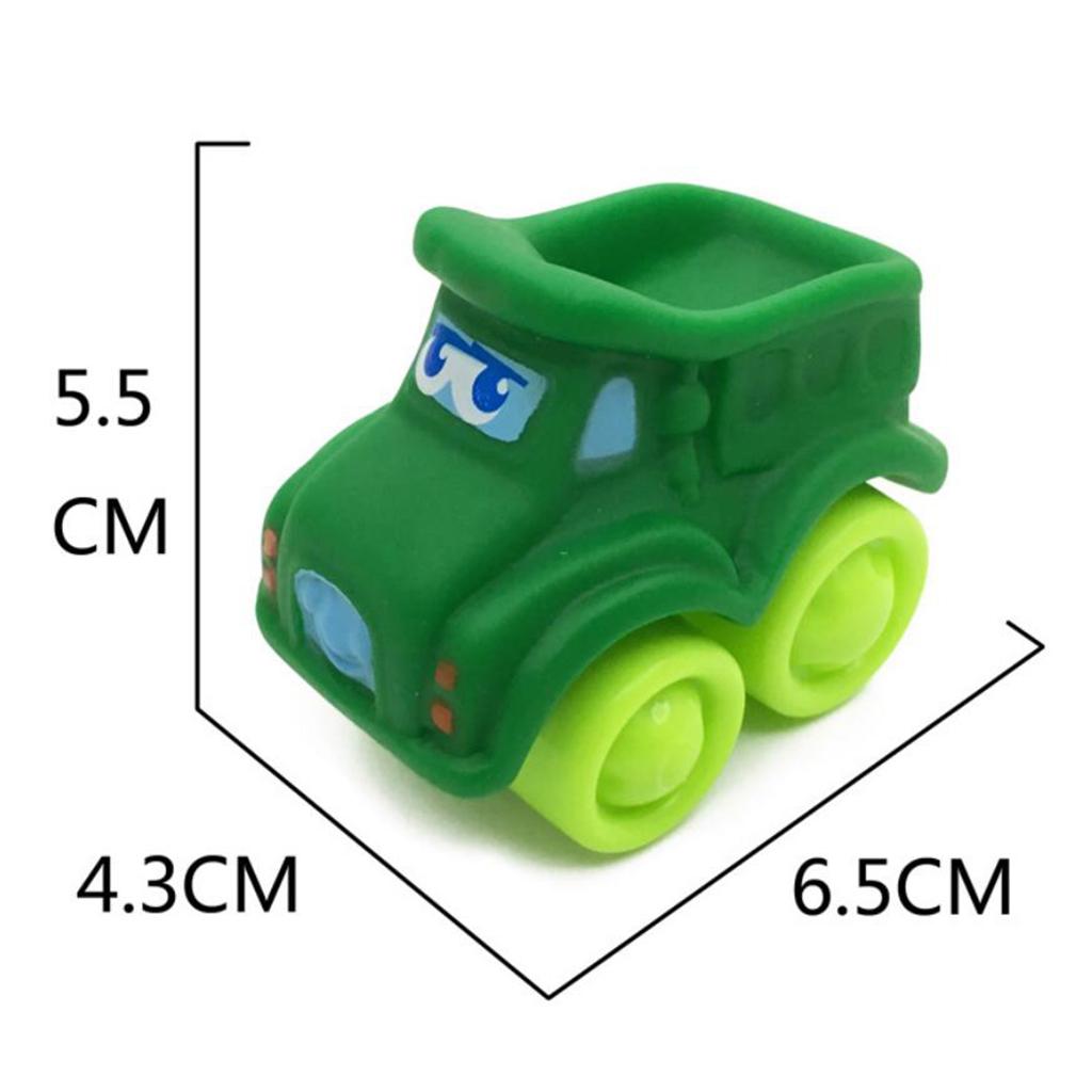 Cao Su Nhựa Mini Ô Tô Đồ Chơi Mô Hình Cho Bé Kid Cho Bé Chơi Bộ 6 Cái