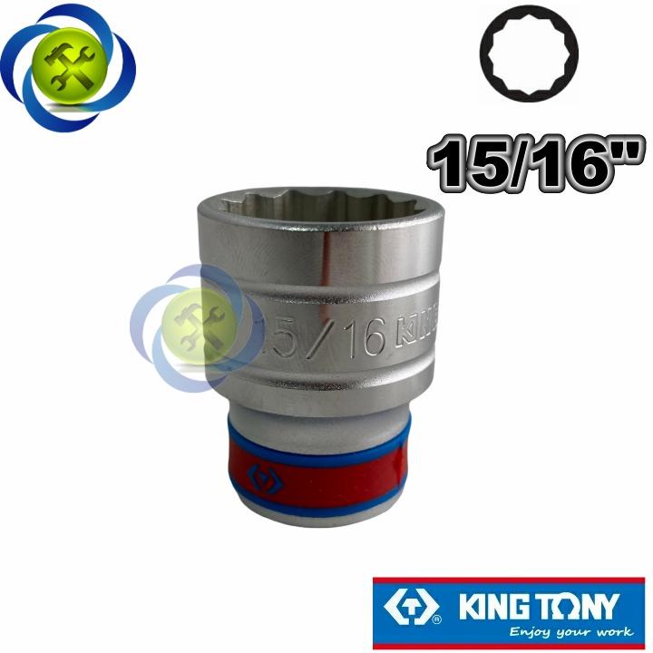 Tuýp 15/16 hệ inch 1/2 Kingtony 433030S loại ngắn 12 cạnh màu trắng 23.81mm