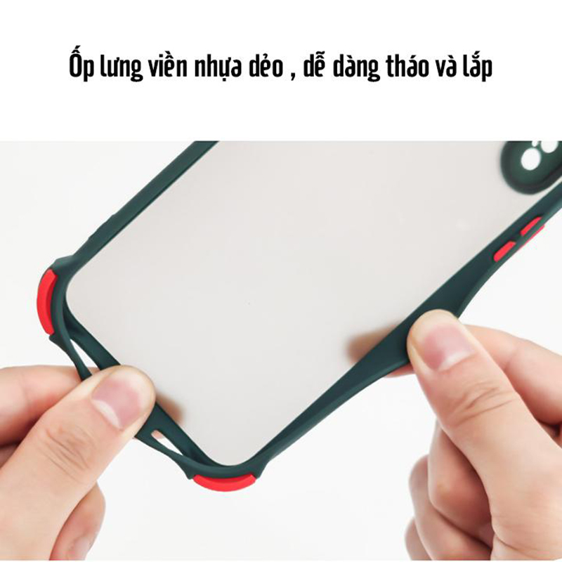Ốp lưng cho Realme 6 trong nhám viền màu 4 Gốc
