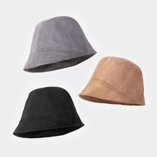 Mũ Bucket Unisex Vành Cụp Xéo Da Lộn Jussy Fashion Kiểu Nón Tai Bèo Cá Tính Phong Cách Thời Trang Hàn Quốc