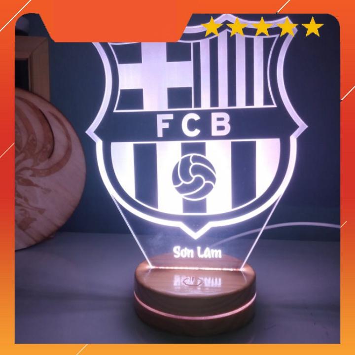 Đèn Led 3D Barcelona Decor bàn học Decor bàn làm việc quà tặng sinh nhật có khắc tên lên đèn