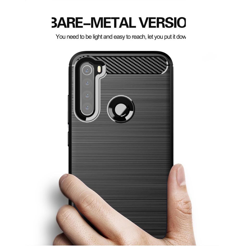 Ốp lưng cho Xiaomi Redmi Note 8 dẻo Carbon phay xước chống sốc chống vân tay