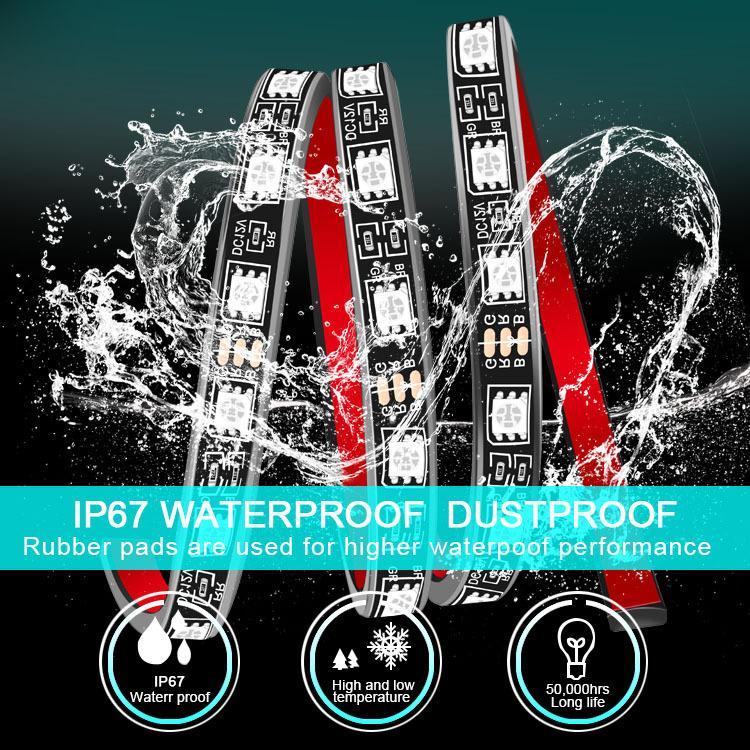 Bộ Đèn LED Gầm Xe ô tô,Dải Đèn Led RGB Điều Khiển Bằng APP Hoặc Remote Chống Nước Độ Bền Cao