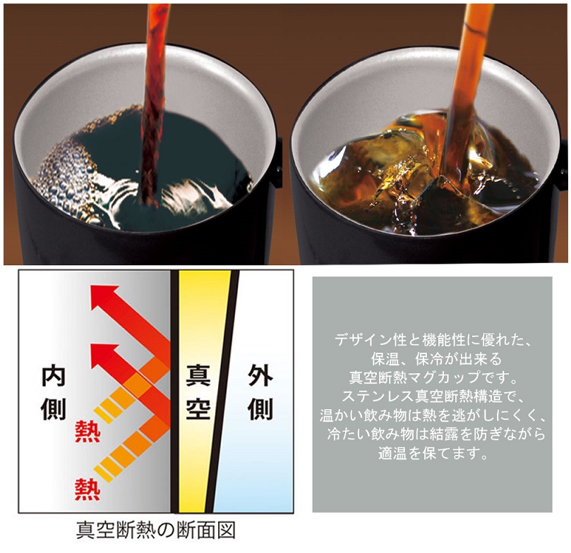 Ly giữ nhiệt nắp trượt, chống tràn Asvel Cafe Mug 330ml - Nội địa Nhật Bản