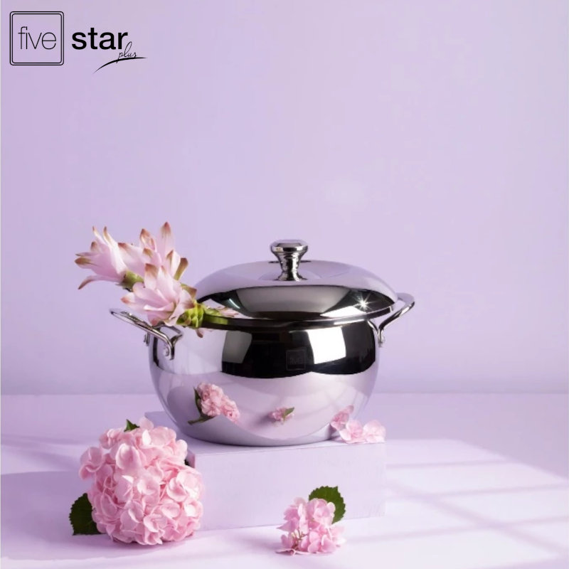 Bộ 3 nồi Inox 304 đúc liền 3 lớp hình táo Fivestar Plus FPB3006 size 18/20/24cm - Hàng chính hãng