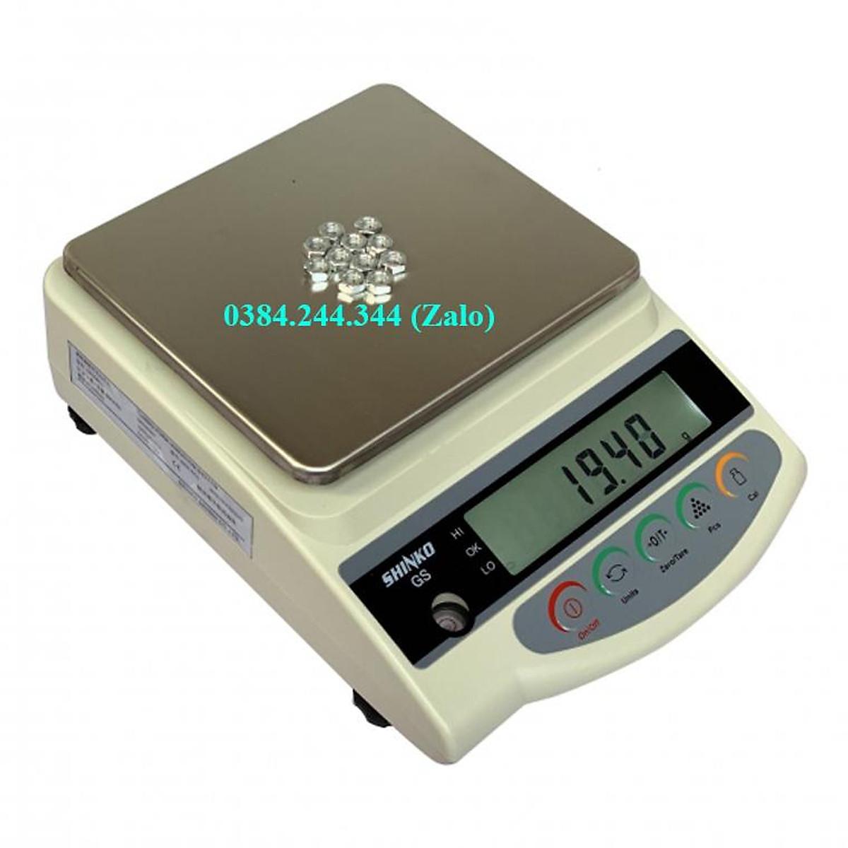 Cân điện tử kỹ thuật 2 số lẻ, Shinko GS 3200g/0.01g có độ nhạy cao dùng cân vàng, mủ cao su, hóa chất, thí nghiệm
