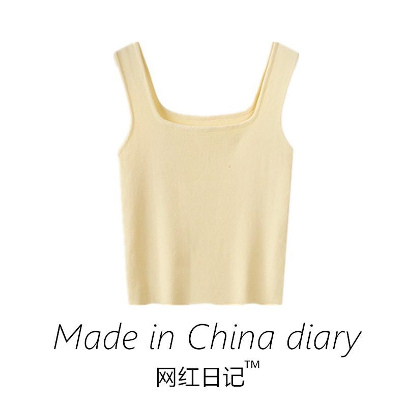 Áo Hai Dây Nữ - Áo Basic Dáng Croptop Cổ Vuông Thiết Kế Lạ Mắt Dễ Phối Đồ - Phong Cách Hàn Quốc Mới Nhất 2021