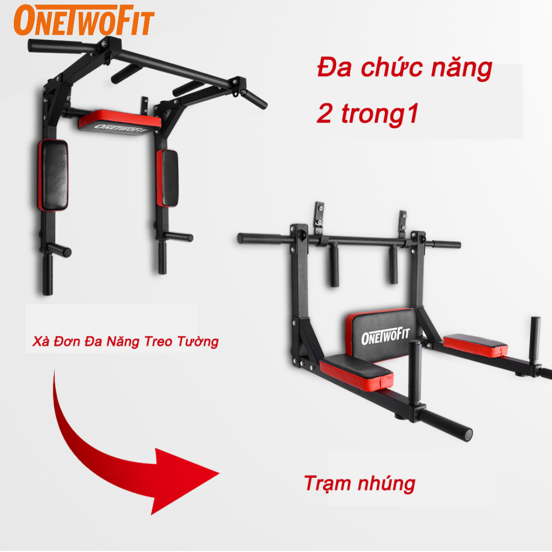 OneTwoFit Xà Đơn Đa Năng Treo Tường Wall Pull Up Bar OT126