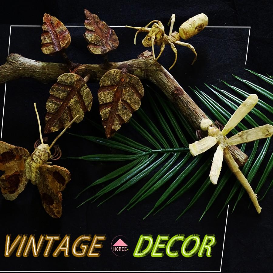 Khúc cây gỗ trang trí tường phong cách Vintage