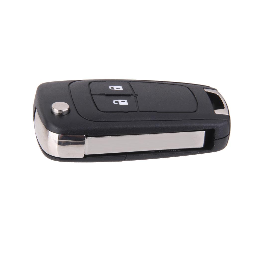 2 Button Key Fob Case Shell + Uncut for Vauxhall Insignia