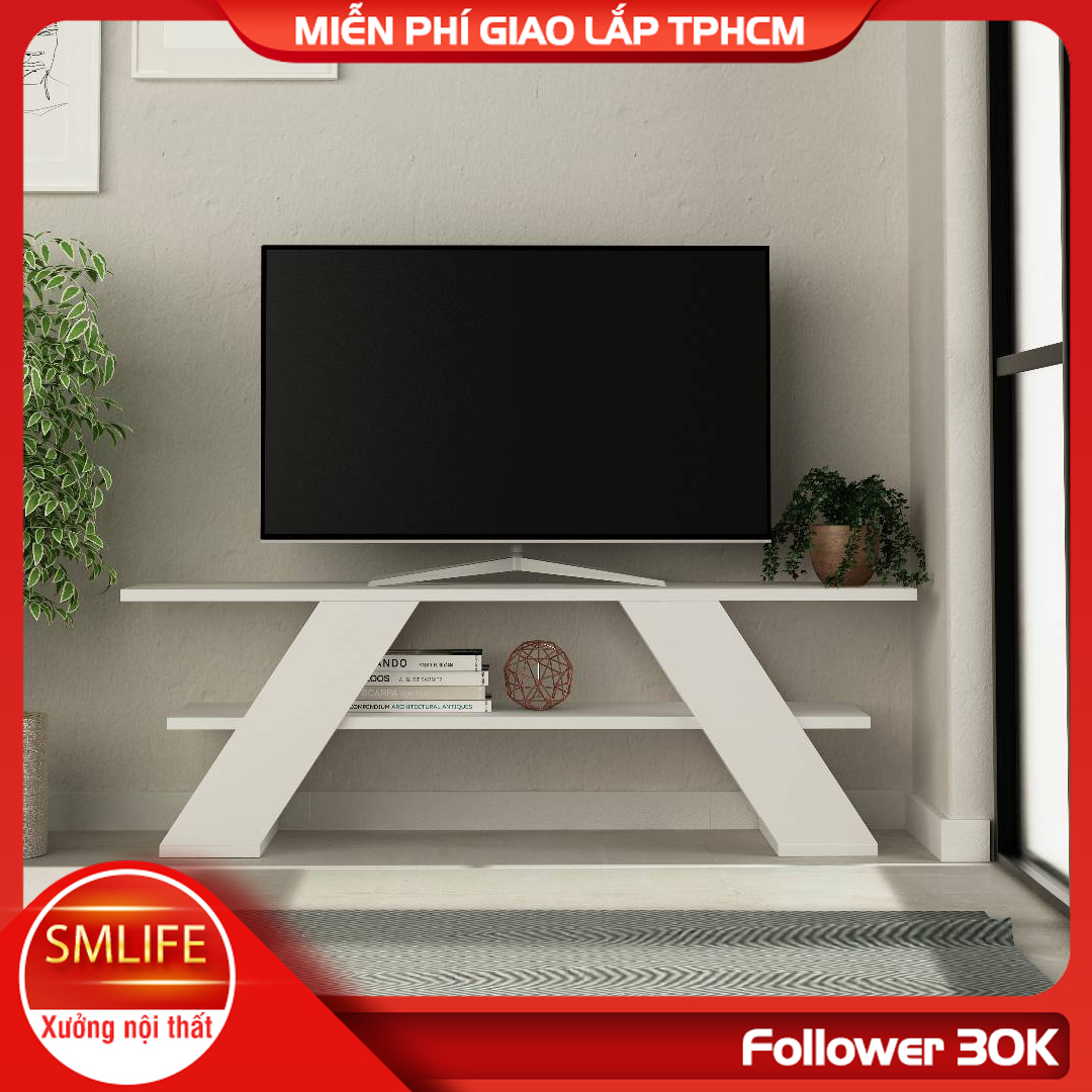 Kệ Tivi gỗ hiện đại SMLIFE Tioga  | Gỗ MDF dày 17mm chống ẩm | D120xR35xC40cm