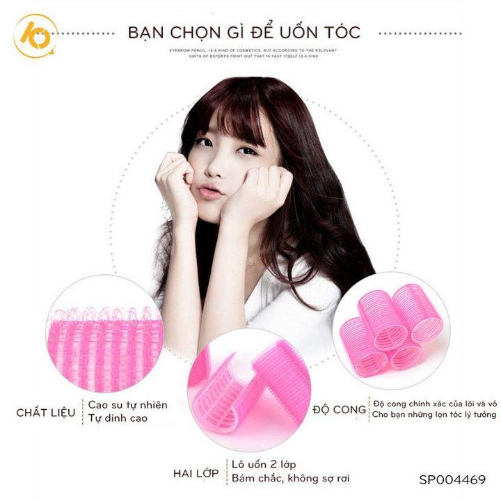 6 Lô uốn mái tự dính size to không dùng nhiệt, không gây hại, tóc uốn xoăn tự nhiên - CBQT0009