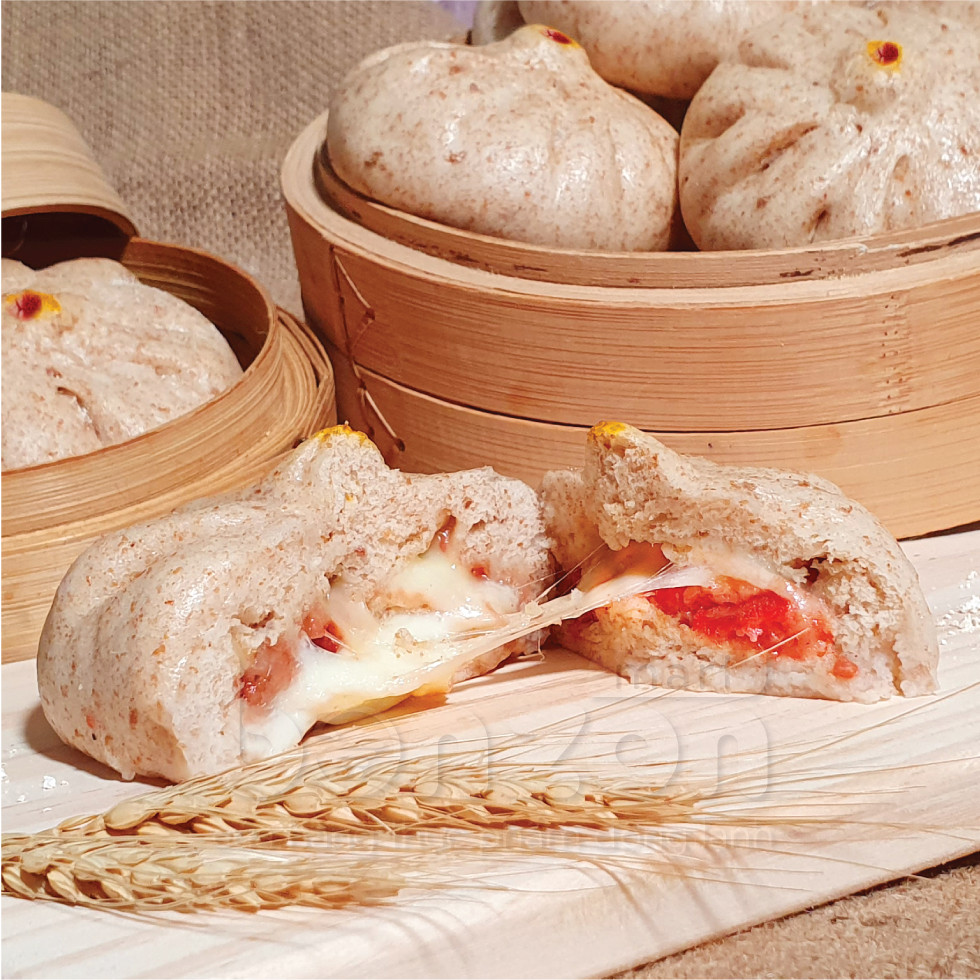 Bánh Bao Nguyên Cám Nhân Xá Xíu Phô Mai 110g