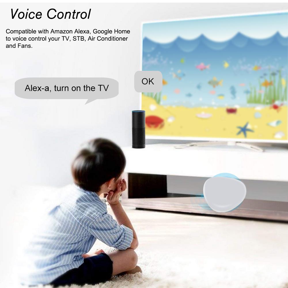 WiFi-IR Remote IR Control Hub Wi-Fi Enabled Infrared Universal Remote Controller For Air Conditioner TV Set Top Box Using Tuya Smart Life APP Compatible with Alexa Google Home Voice Control
