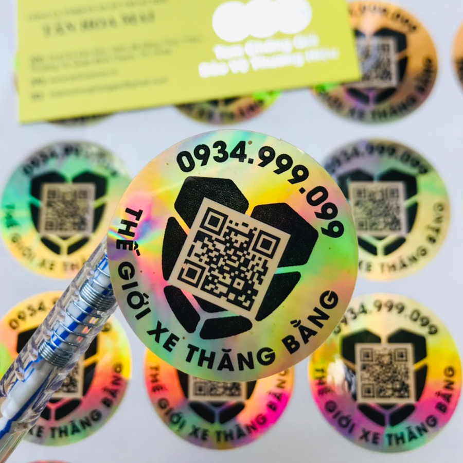 Tem 7 màu, Tem hologram chống hàng giả, tem niêm phong số lượng ít, giá rẻ, in nhanh