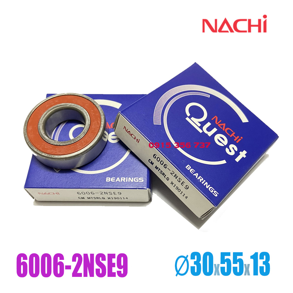 Vòng Bi NACHI 6006-2NSECM, 6006CM, 6006ZZ Ø35x55x13mm - Bearing NACHI 6006 vòng bi oto xe máy