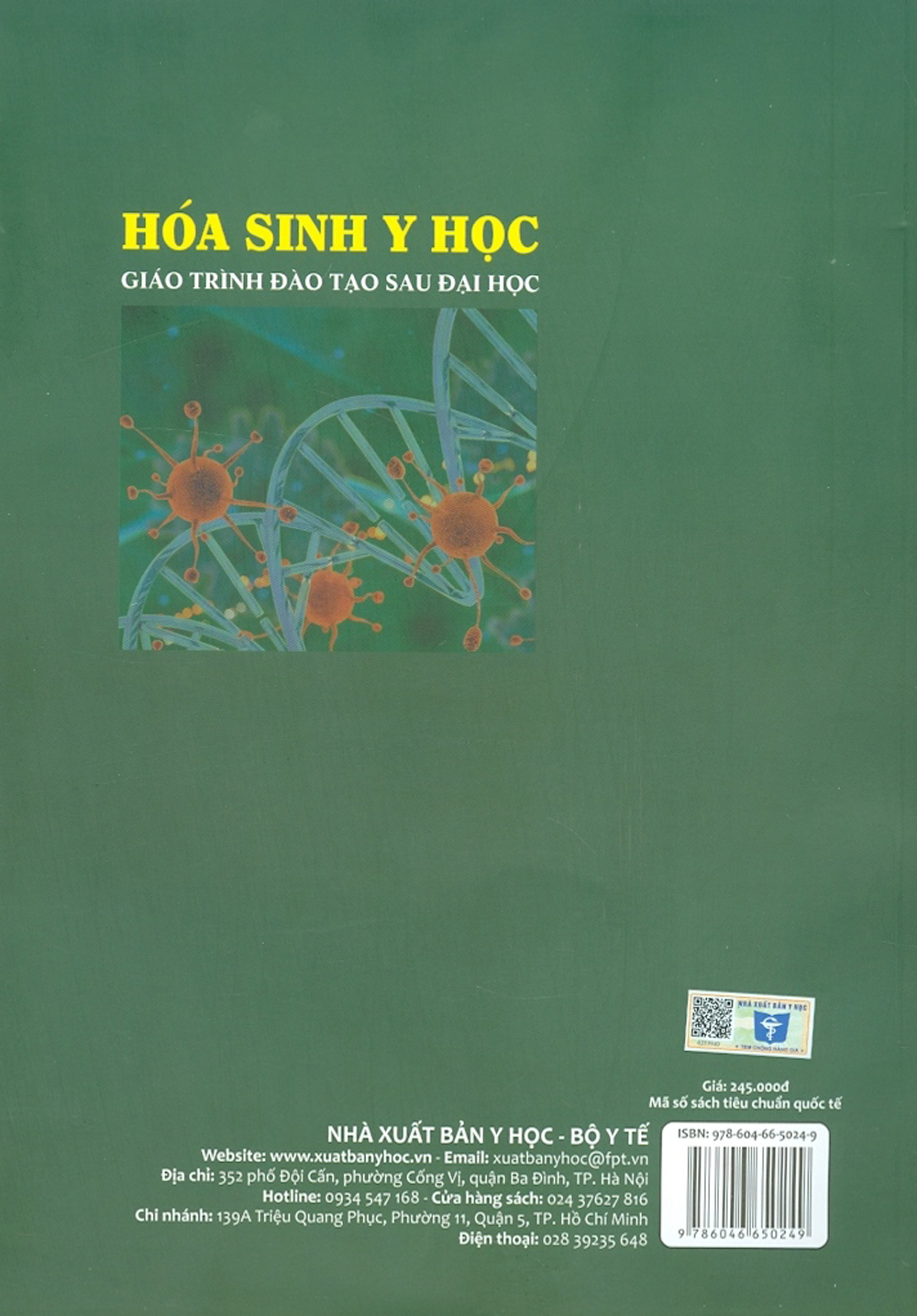 Hóa Sinh Y Học (Giáo trình đào tạo sau đại học) - Bản in màu