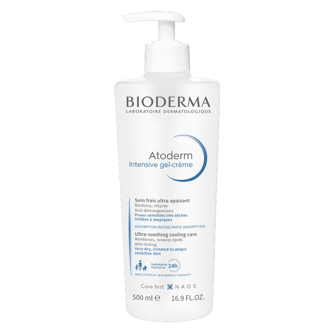 Kem Gel Dưỡng Ẩm Và Làm Dịu Dạng Gel Cho Da Rất Khô Đến Viêm Da Cơ Địa Bioderma Atoderm Intensive Gel-Crème 500ml