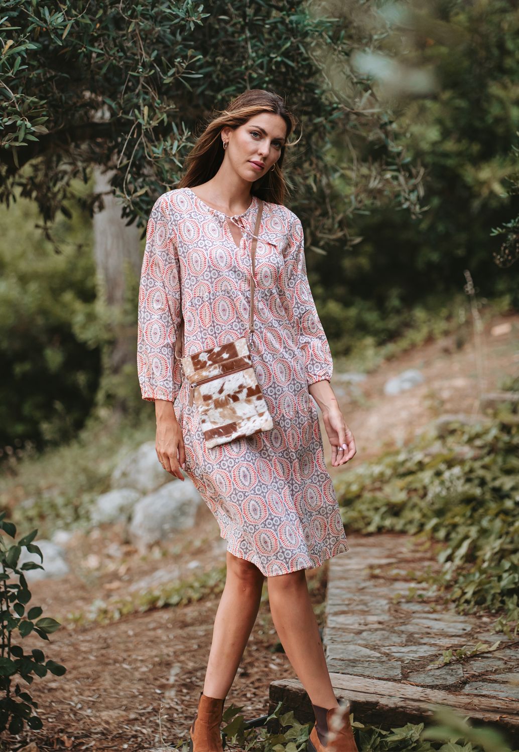 Đầm Midi Hoa Cotton Isla Bonita