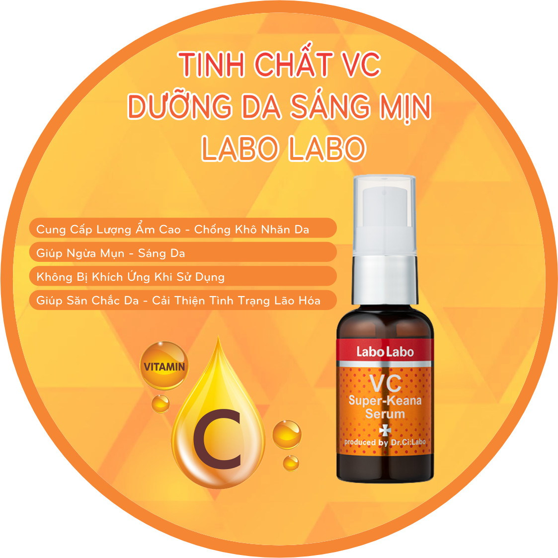 Tinh Chất Dưỡng Da Trắng Mịn Vc Labo Labo Super-Keana Serum