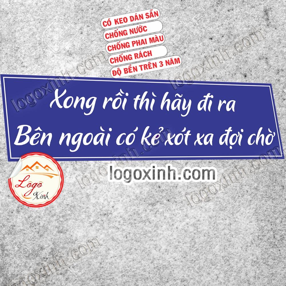 LOGO TEM STICKER TRANG TRÍ NHÀ VỆ SINH, LƯU Ý SỬ DỤNG NHANH NHÀ VỆ SINH TRÁNH ÙN TẮC QUÁ TẢI, TOILET CAUTION WARNING
