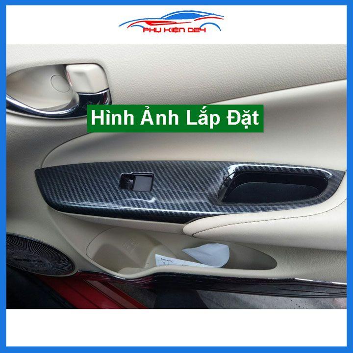 Ốp nội thất Vios 2019-2020-2021-2022 vân Cacbon bảo vệ chống trầy xước và làm đẹp xe