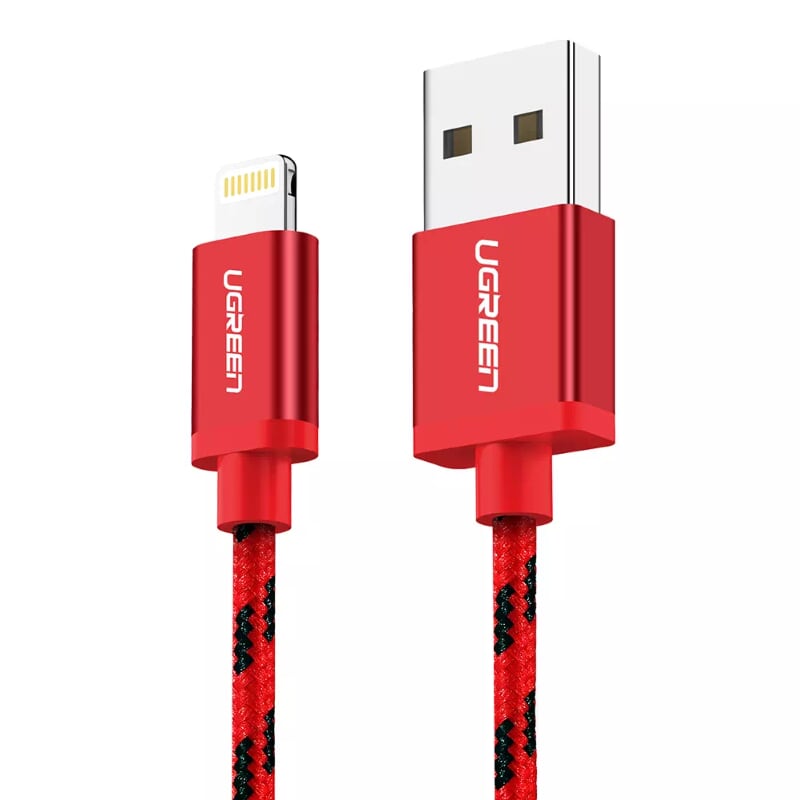 UGREEN 0.25M USB 2.0 ra Lightning cable cáp with Braid US247-40477 - Hàng Chính Hãng