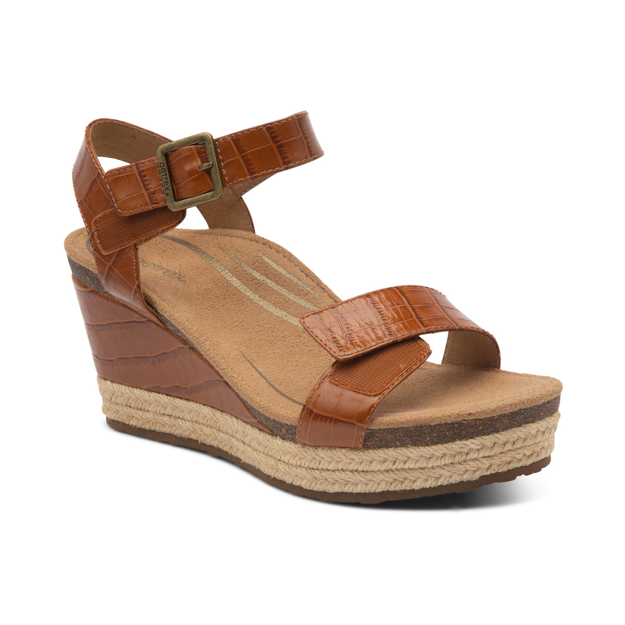 Sandal sức khỏe nữ Aetrex Sydney Cognac