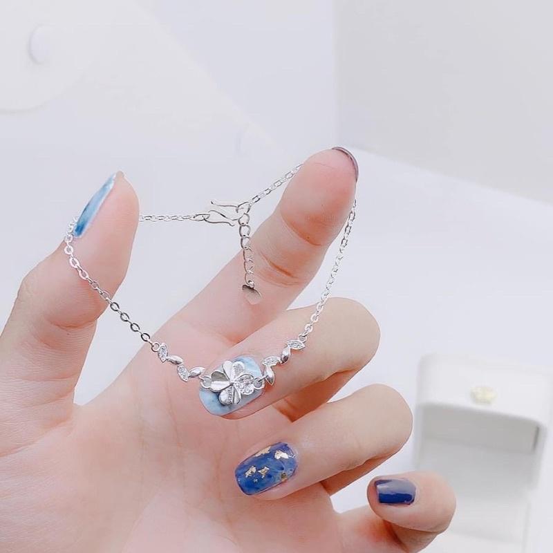 Lắc tay bạc nữ cỏ 4 lá Bạc đẹp -Bạc npj