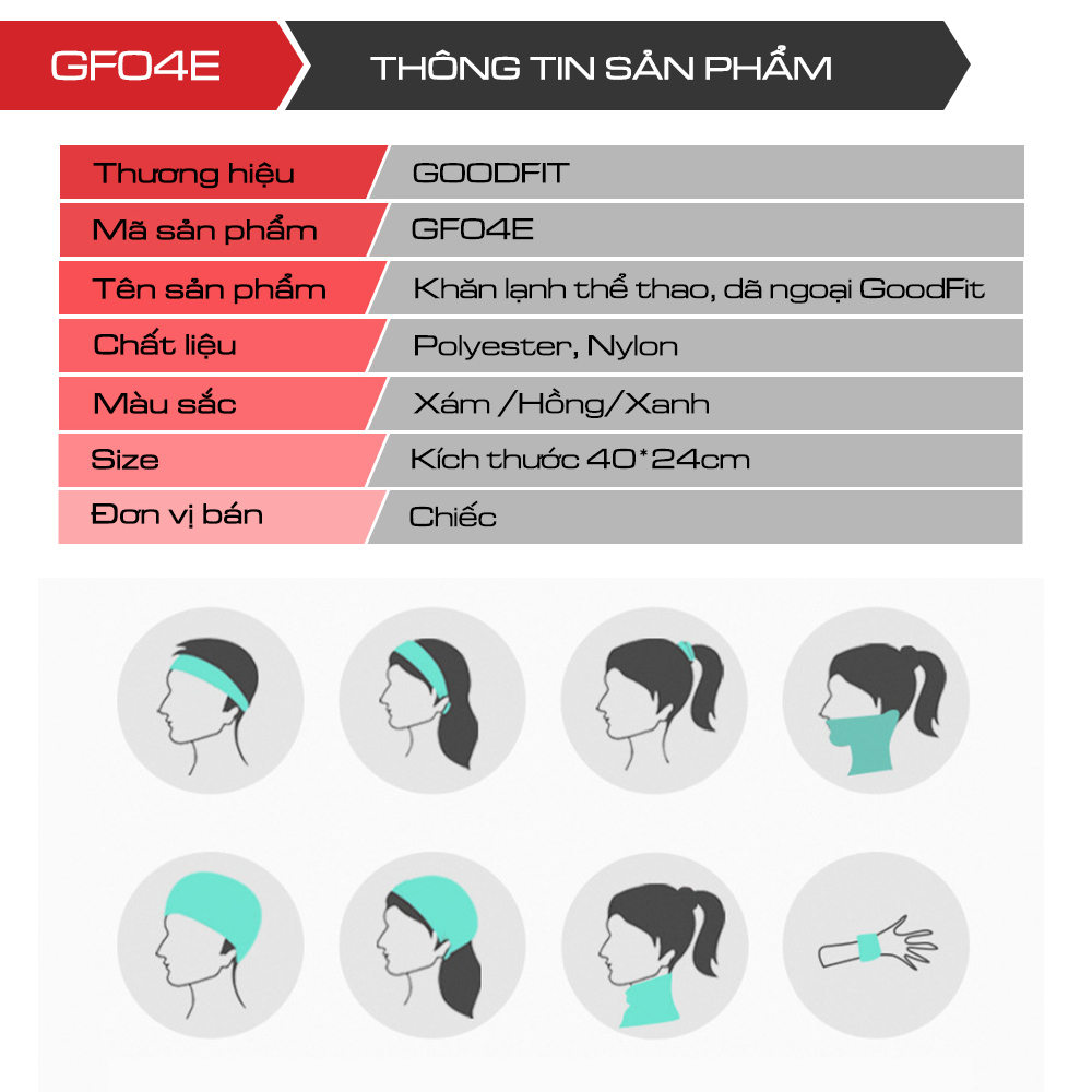 Khăn lạnh thể thao, khăn tập Gym, Yoga chính hãng GoodFit GF04E