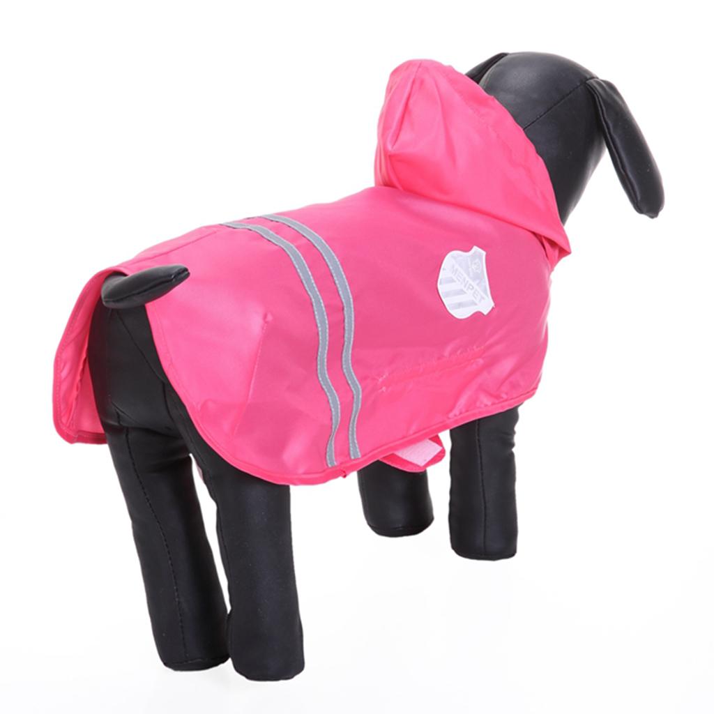 Dog Pet Waterproof Reflective Raincoat Hoodie Apparel Clothes