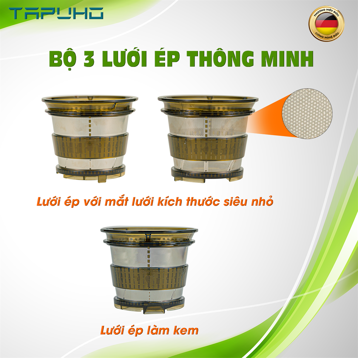 Máy Ép Chậm TAPUHO TS30 | Công Suất 250W | Kiệt Bã 98% | Hàng Chính Hãng