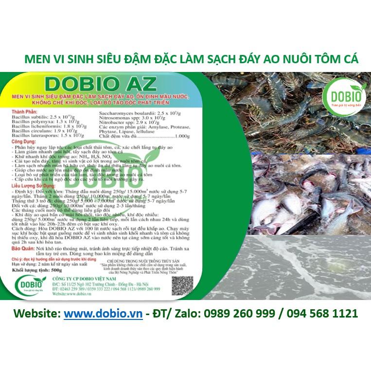 DOBIO AZ MEN VI SINH XỬ LÝ ĐÁY AO GÓI 500GR SIÊU ĐẬM ĐẶC CHO CÁ TÔM
