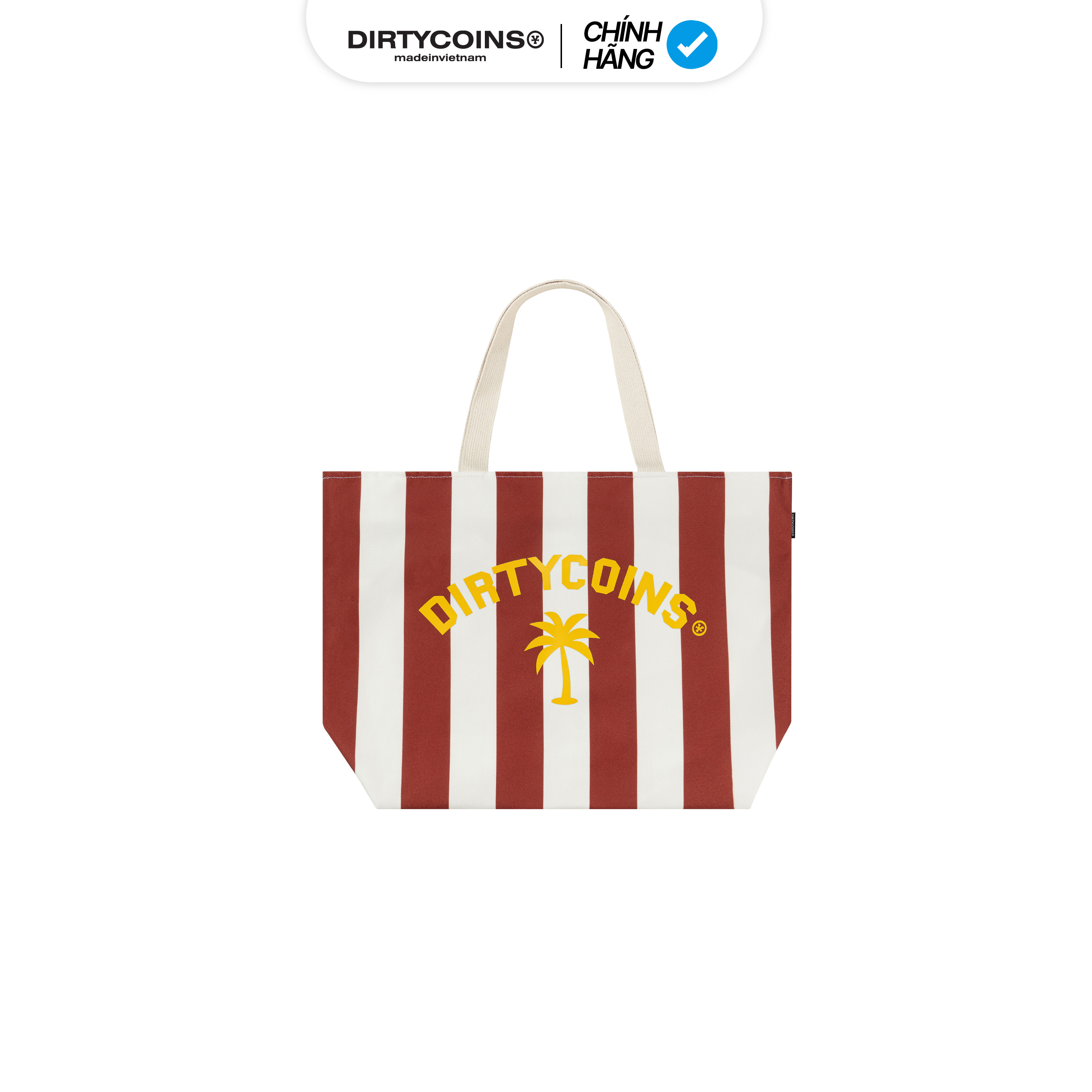 Túi Tote Canvas School Striped - Red