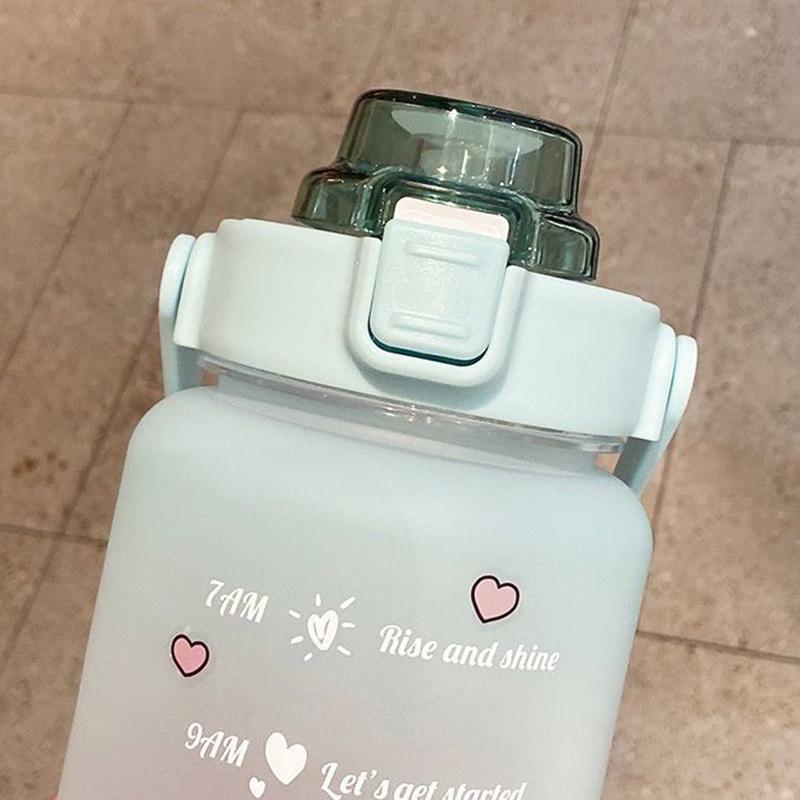 2 Lít Nước Siêu Lớn Dung Tích Ống Hút Bình Sáng Tạo Gradient Màu Nước Thông Minh Bình Cốc Trẻ Em Contigo Nước